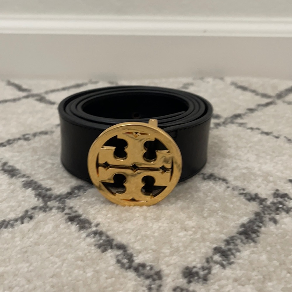 Tory Burch black leather belt